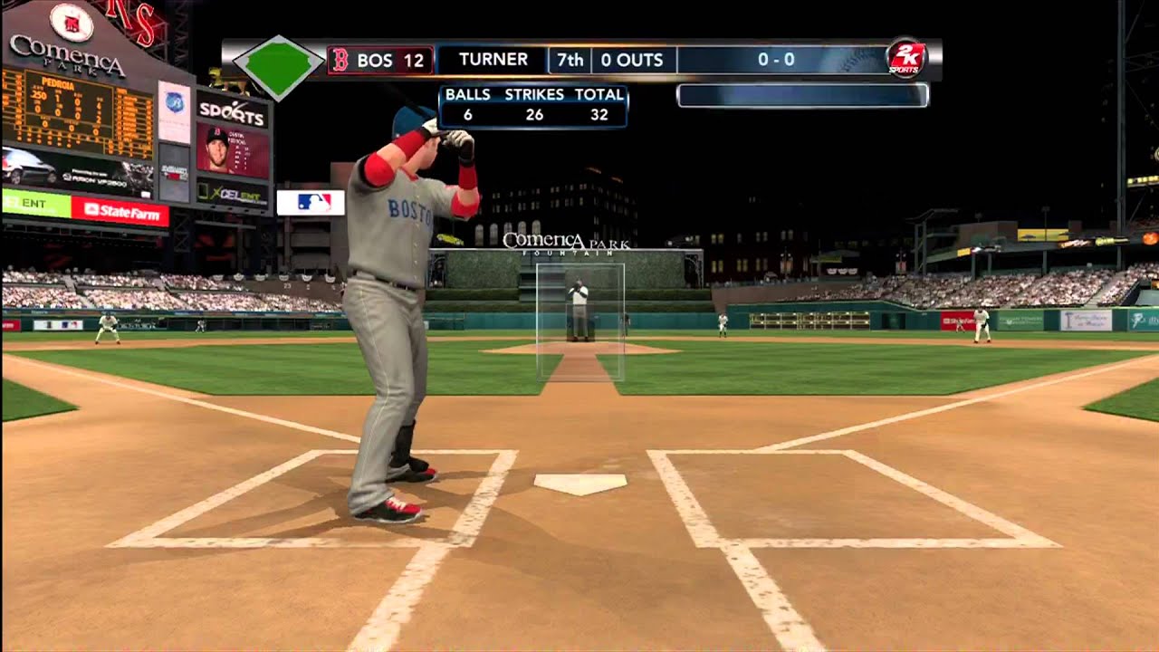 MLB 2K12 Gameplay Boston Red Sox Vs Detroit Tigers Gameplay Part 4 of 5