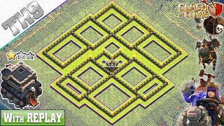 New Best Th9 Base 2019 With Replay Th9 Trophy Base With Copy Link - Clash Of Clans
