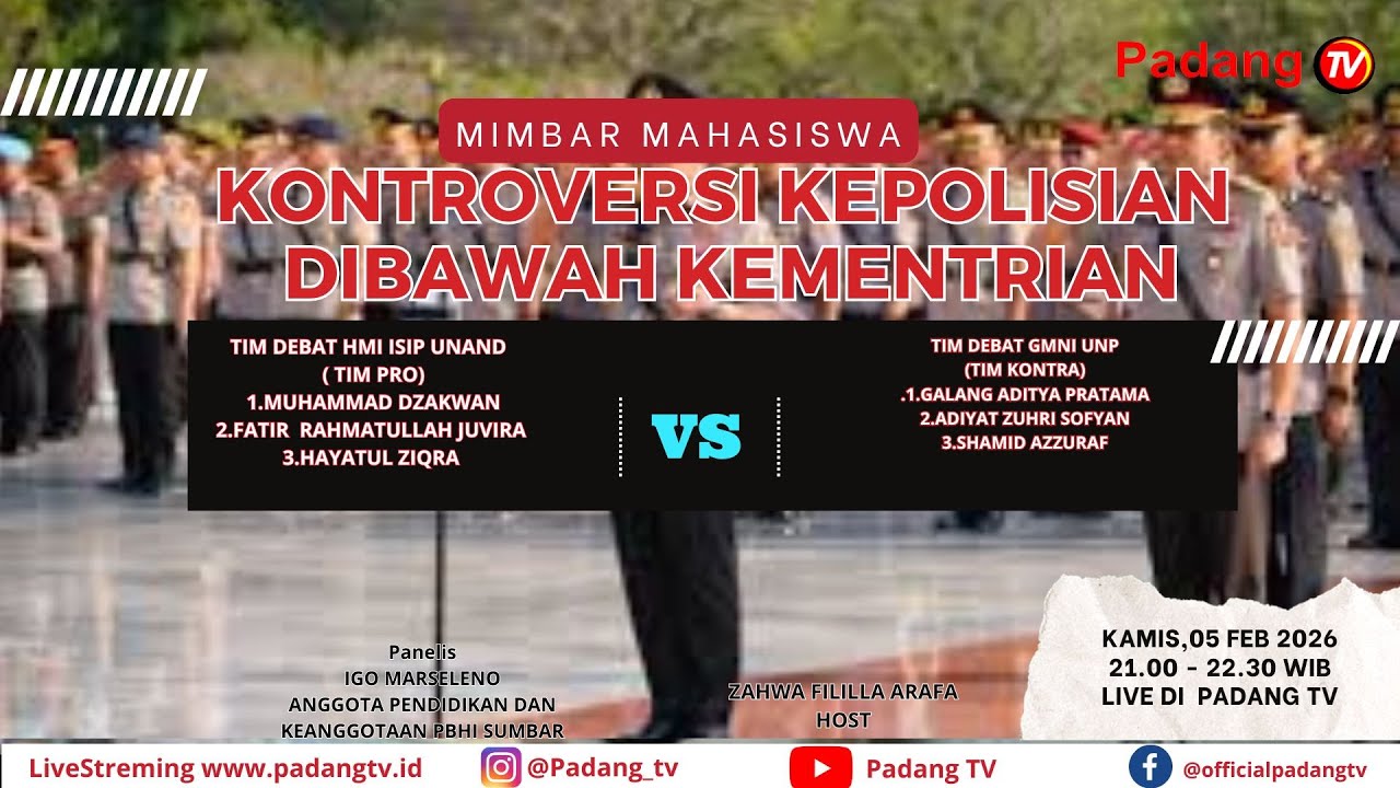 LIVE : Mimbar Mahasiswa- Kontroversi Kepolisian Di Bawah Kementrian