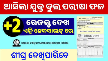 + Exam 2 Result Check Online - 12th Exam Result - +2Result Website Odisha 2024 -CHSE Plus Two Result