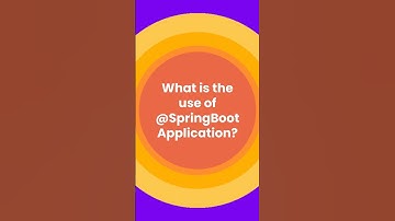 💡 What is the use of @SpringBootApplication? | Spring Boot Explained ⚙️ #Java #SpringBoot #Shorts