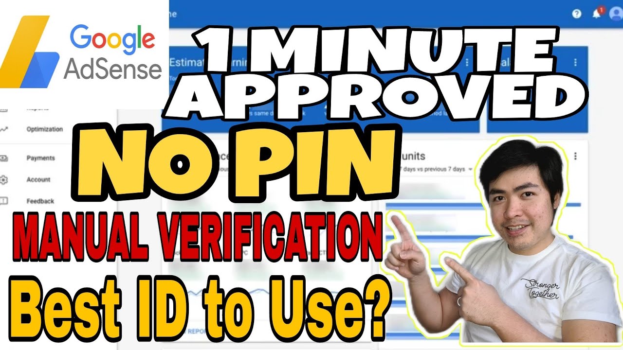 How to verify GOOGLE ADSENSE without PIN | PIN not arrived | PIN MANUAL ID Verification