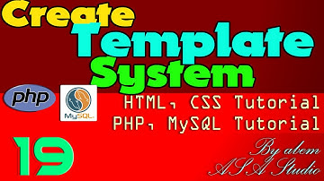 Create Template System, 19, Table and CSS Article, PHP, MySQL, CSS Tutorial Series