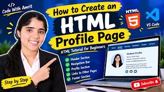 How to Create an HTML Profile Page | HTML Tutorial for Beginners | VS Code
