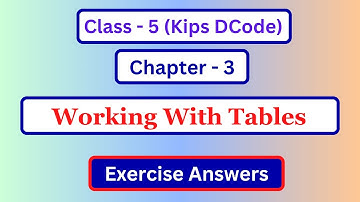 dcode class 5 computer chapter 3 Exercise Answer | computer Class 5 Lesson 3 Question answer | Kips