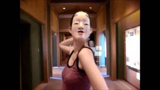 Trying on Japanese Noh masks :)