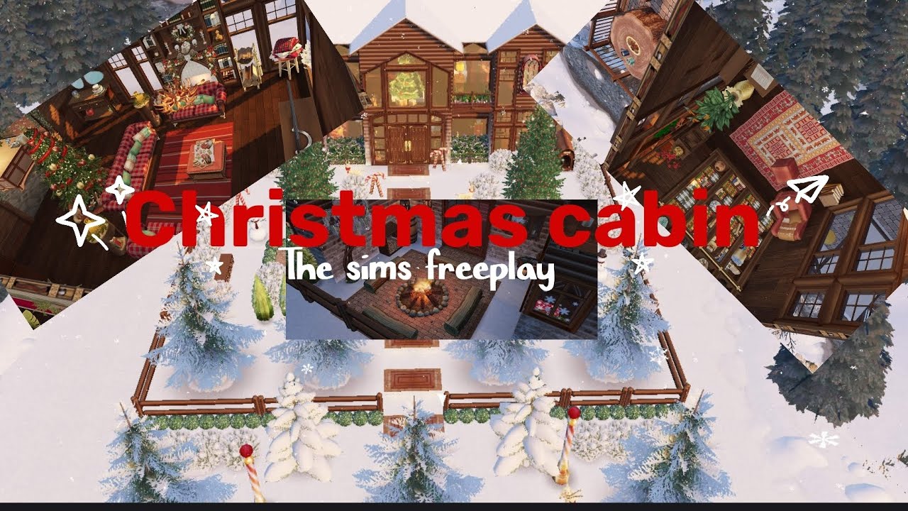 Christmas cabin idea🎄||the sims freeplay||house tour🎅