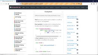 Difference between final, finally and finalize in Java. | javapedia.net