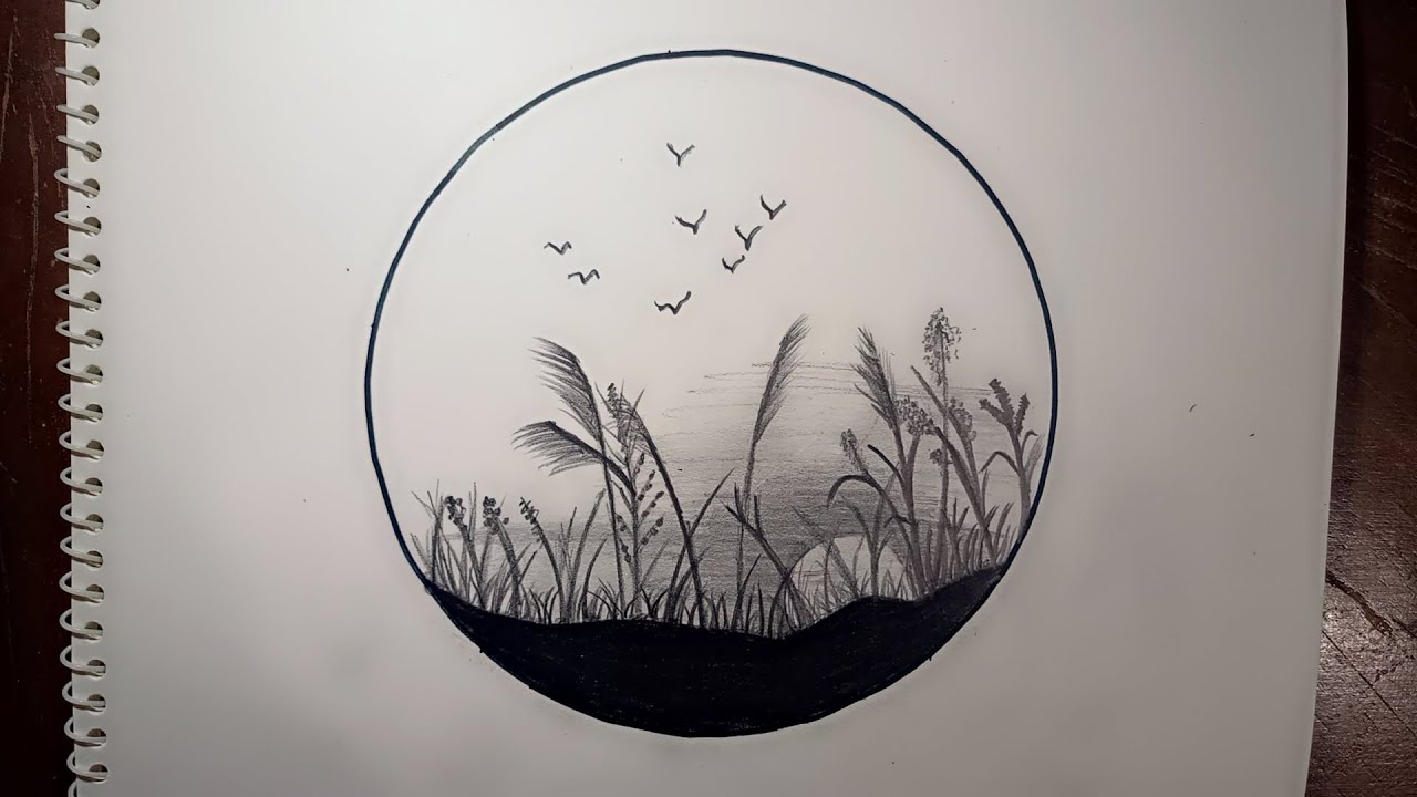 How to draw a beautiful scenery with pencil || easy drawing for beginners || easy drawing 