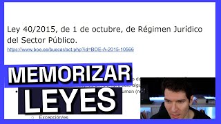 Cómo Memorizar LEYES en tu OPOSICIÓN (Ley 40/2015) by Escuela de la Memoria 7,685 views 10 months ago 29 minutes