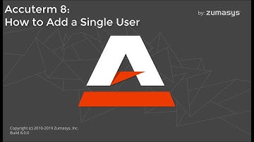 AccuTerm 8: Creating a Single User