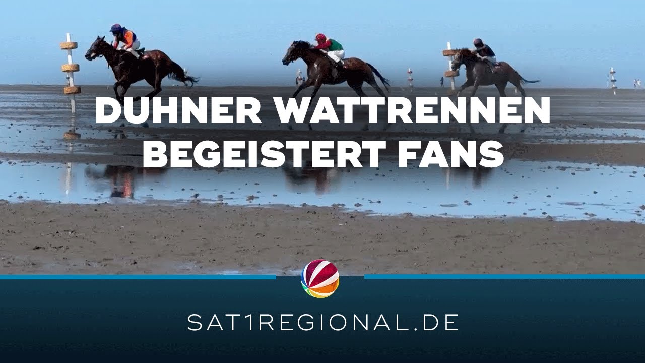 Duhner Wattrennen 2025: Pferderennen auf dem Meeresboden zieht zahlreiche Besucher an