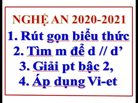 Video Hướng dẫn giải đề thi vào lớp 10 môn toán Nghệ An năm... - youtube