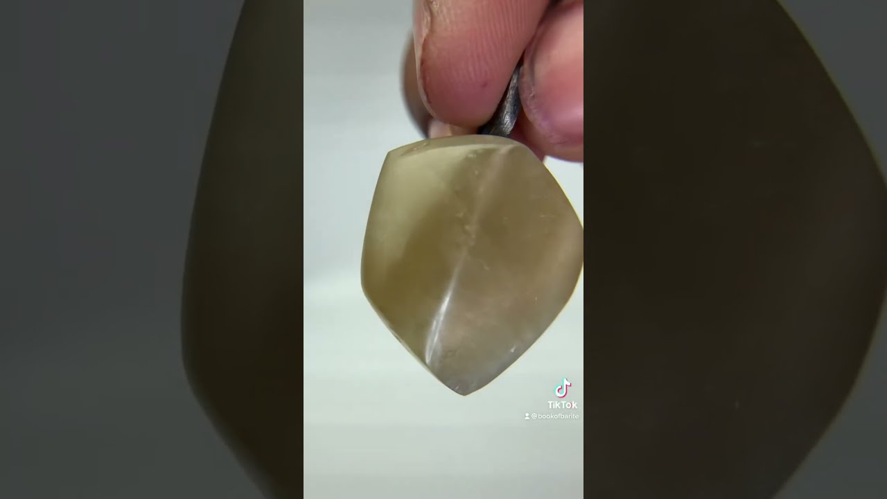 Hand Polished Brown Barite Crystal Necklace now on Etsy