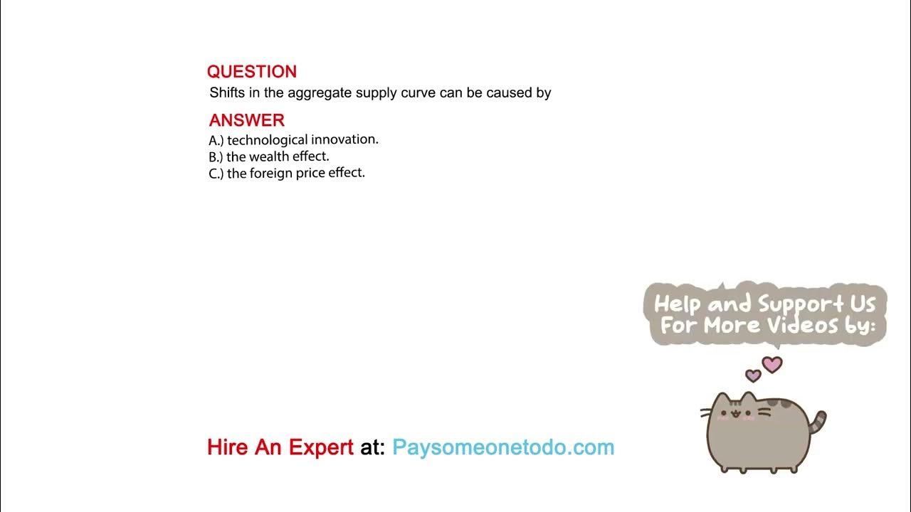 Shifts in the aggregate supply curve can be caused by YouTube