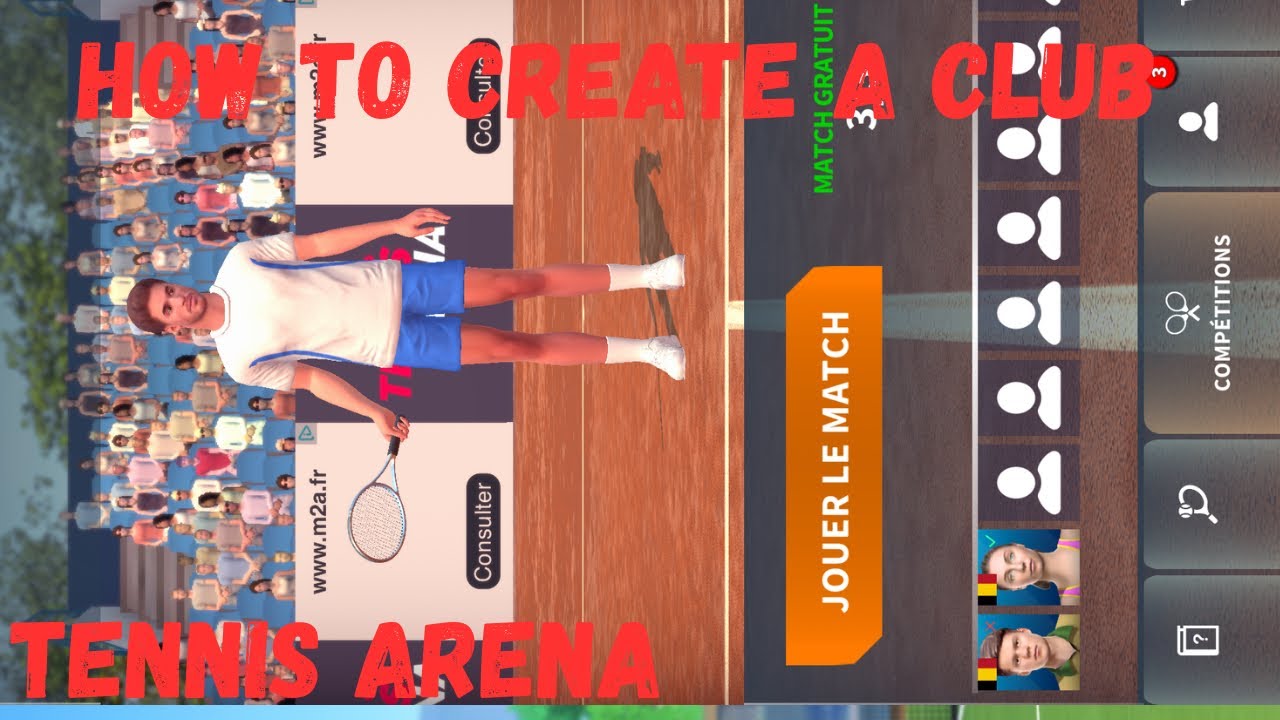 How to CREATE a Club on Tennis Arena TUTORIAL CREATE your clubs in Tennis Arena 