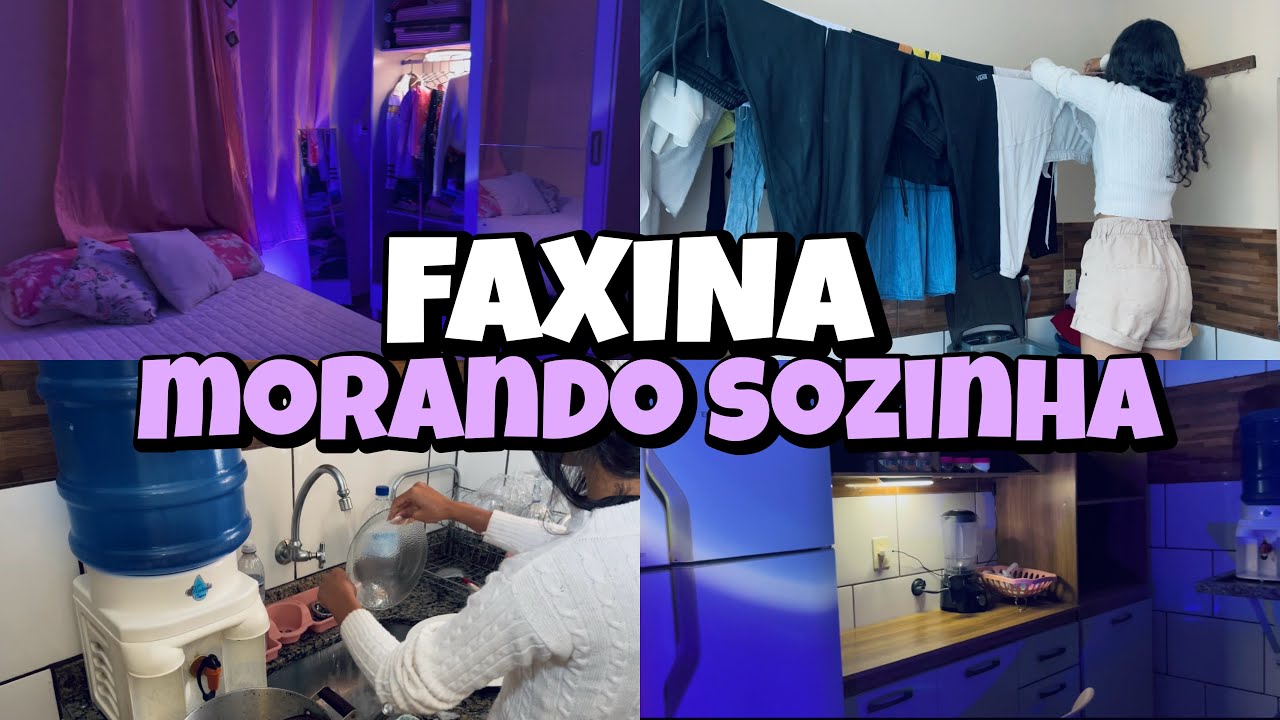 FAXINA NA MINHA KITNET | MORANDO SOZINHA 💜