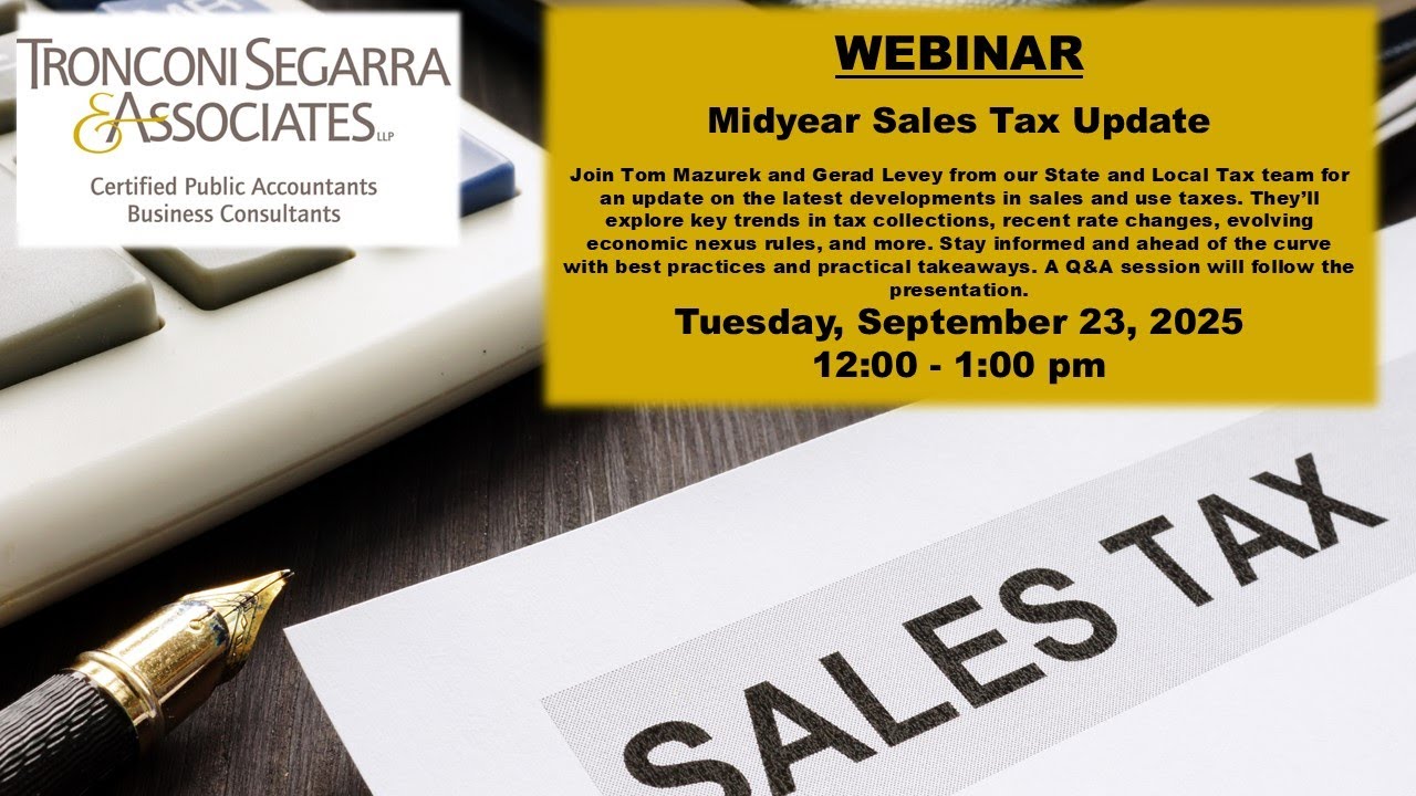 Midyear Sales Tax Update