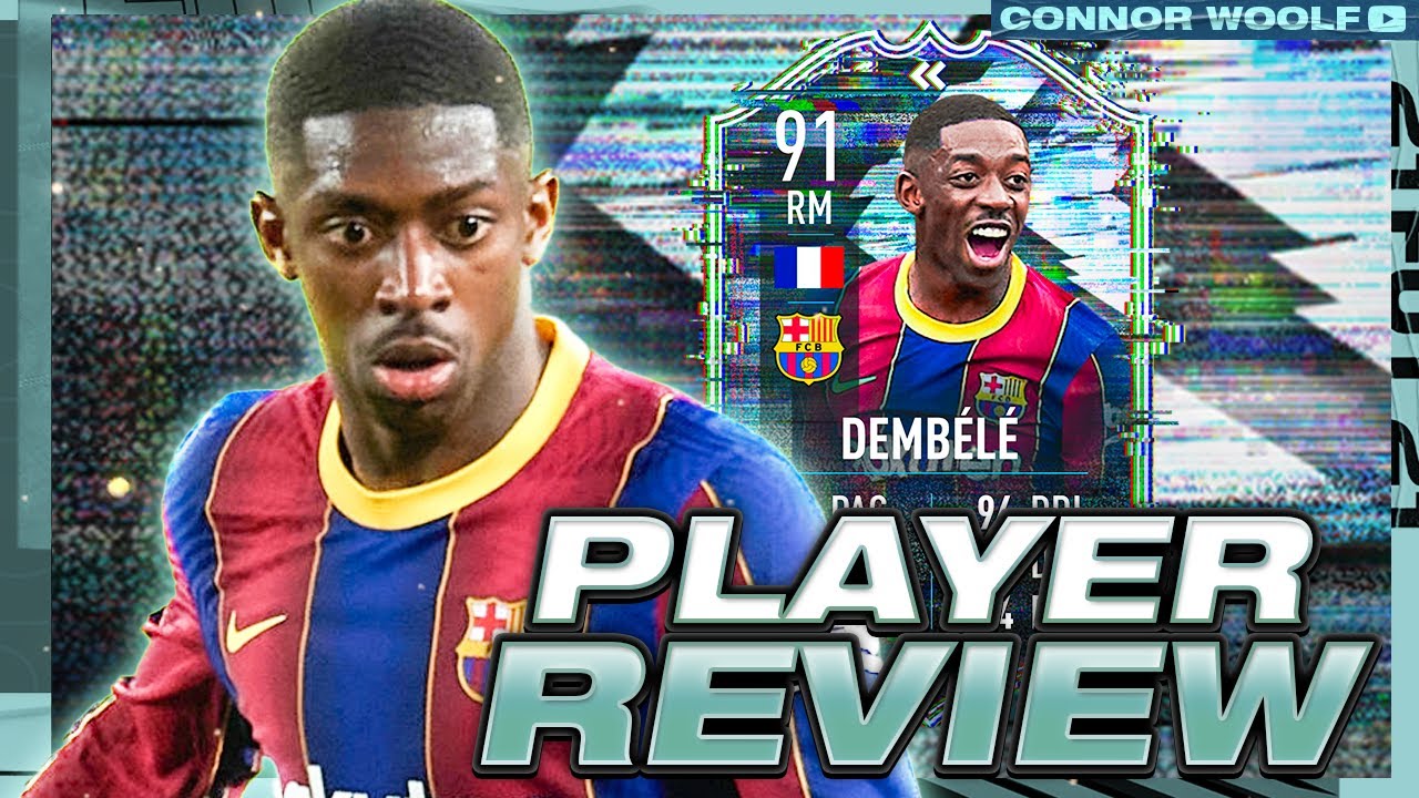 THE BEST SBC EVER? FIFA 21 ULTIMATE TEAM 91 DEMBELE FLASHBACK MOMENTS SBC PLAYER REVIEW