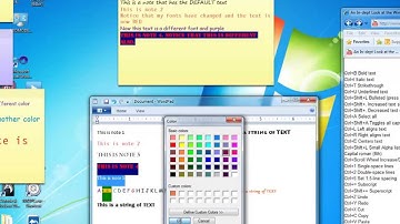 StickyNotes - How To Change FONTS and FONT COLORS