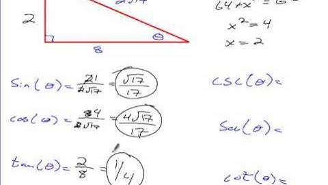 Algebra 2 Chapter 13 Section 1 Homework - Right Triangle Trigonometry