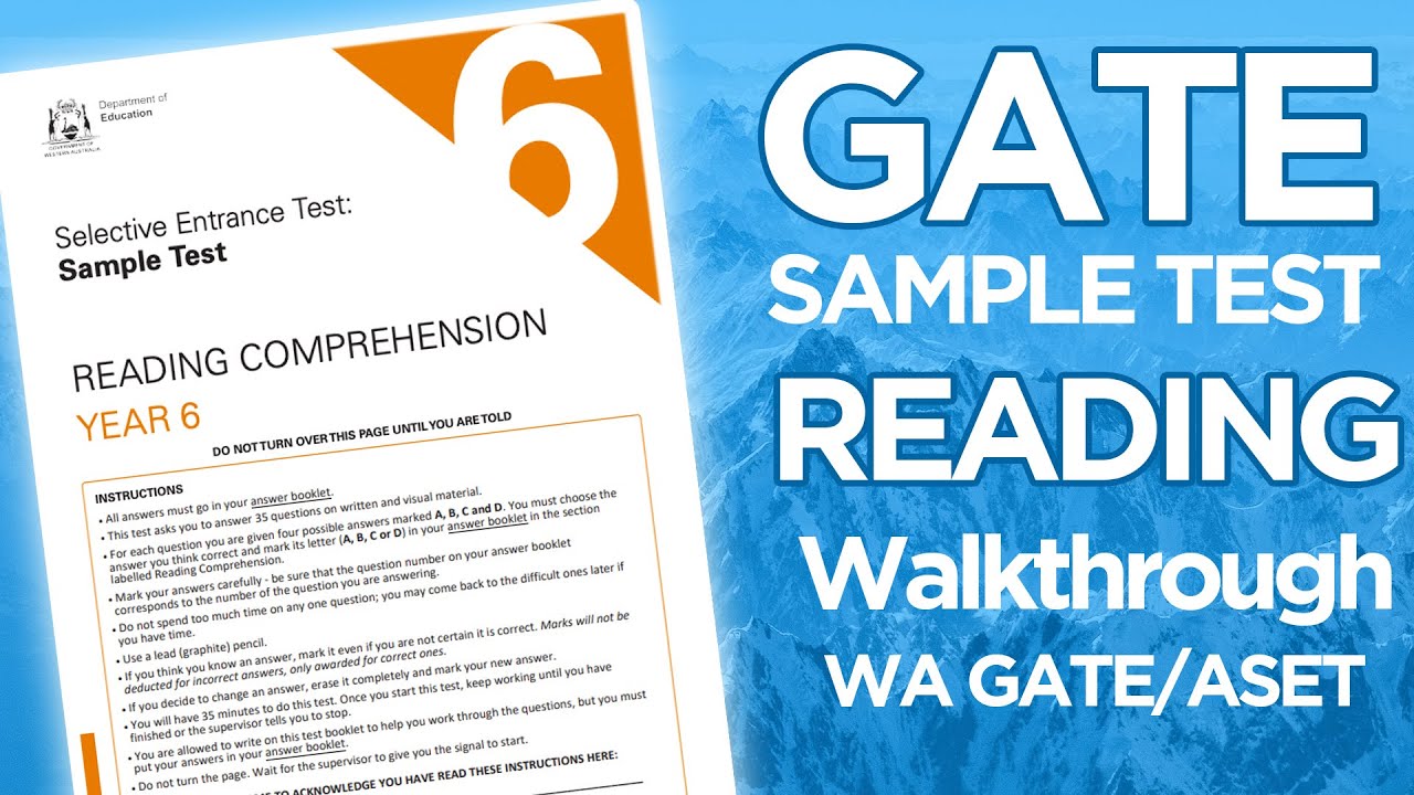 GATE EXAM Sample Full Walkthrough - Reading Comprehension - WA 2025