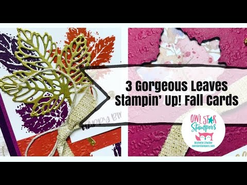 Three Fall Cards Using the Stampin' Up! Gorgeous Leaves Bundle - YouTube
