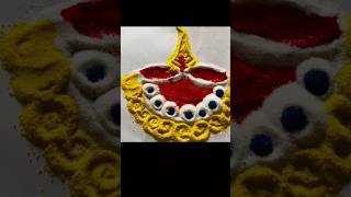 Deepak Rangoli Design #rangoli #art #diy #rangolidesigns #shorts feed#yt#Inner devotion