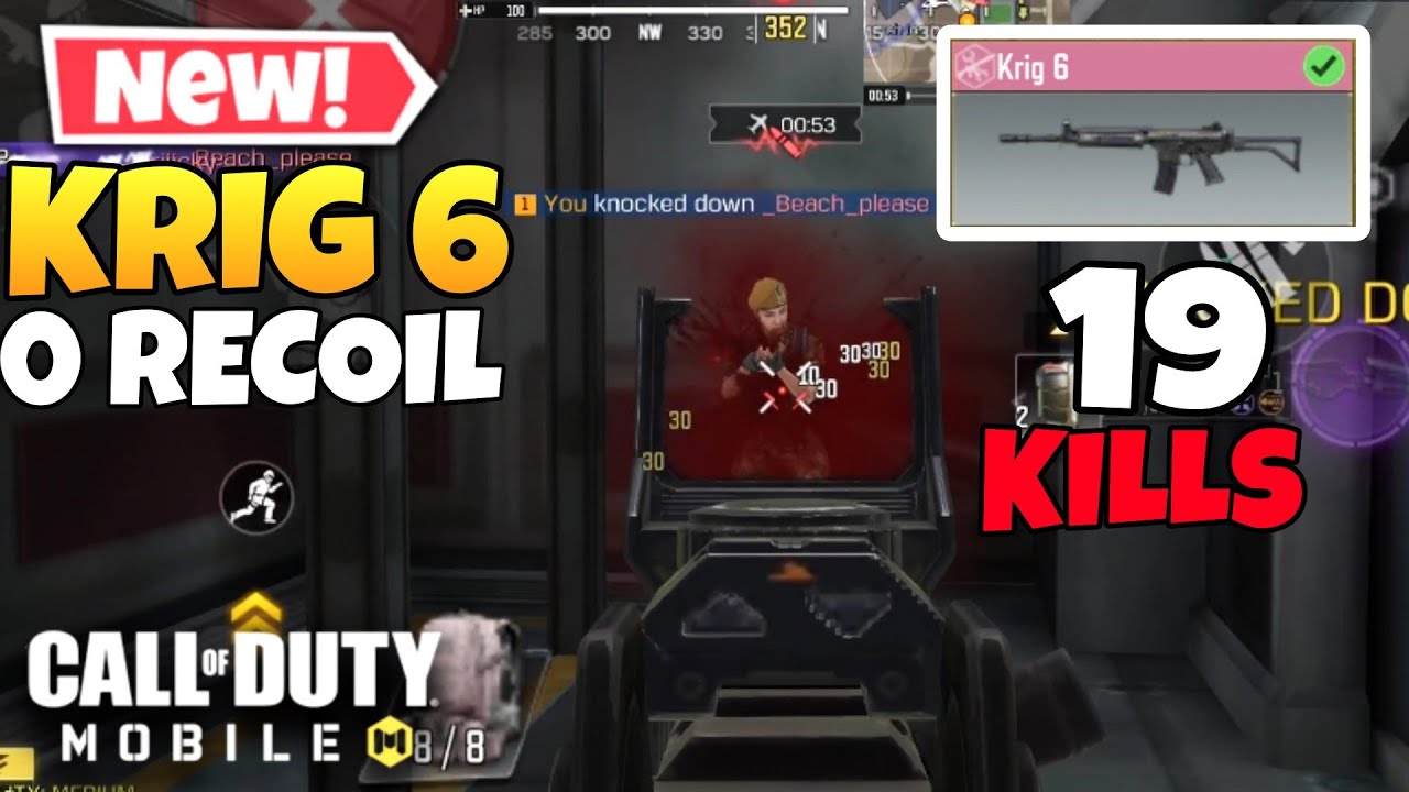 BEST Krig 6 LOADOUT for FREE to PLAY PLAYER'S 🤯 | BEST KRIG 6 GUNSMITH  SEASON  OF COD MOBILE BR