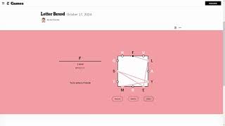 AI Solve New York Times  Daily Letter Boxed Puzzle: 10/17/2024 (ASMR)
