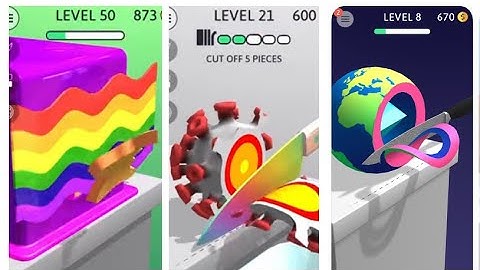 ASMR Slicing(15 MIN RELAX)Gameplay ALL LEVELS part 13