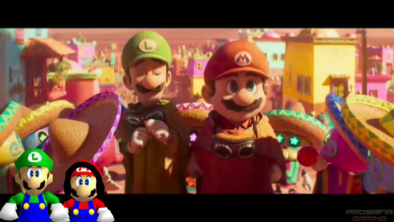 Mario rida channel: Super mario 64 reacts: Super mario galaxy the movie (Luigi join react too)