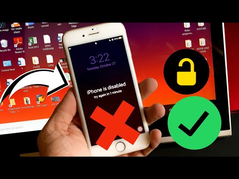 How to unlock any locked iPhone Lock Screen passcode? | iPhone is Disable 6S/7/8/10/11/12