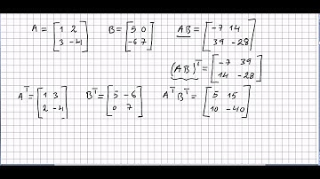 Linear Algebra 62, Properties of Matrix Transpose