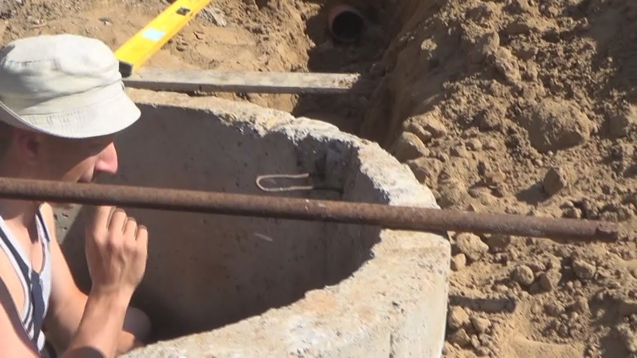 Простая канализация на участке с высоким уровнем подземных вод. - YouTube