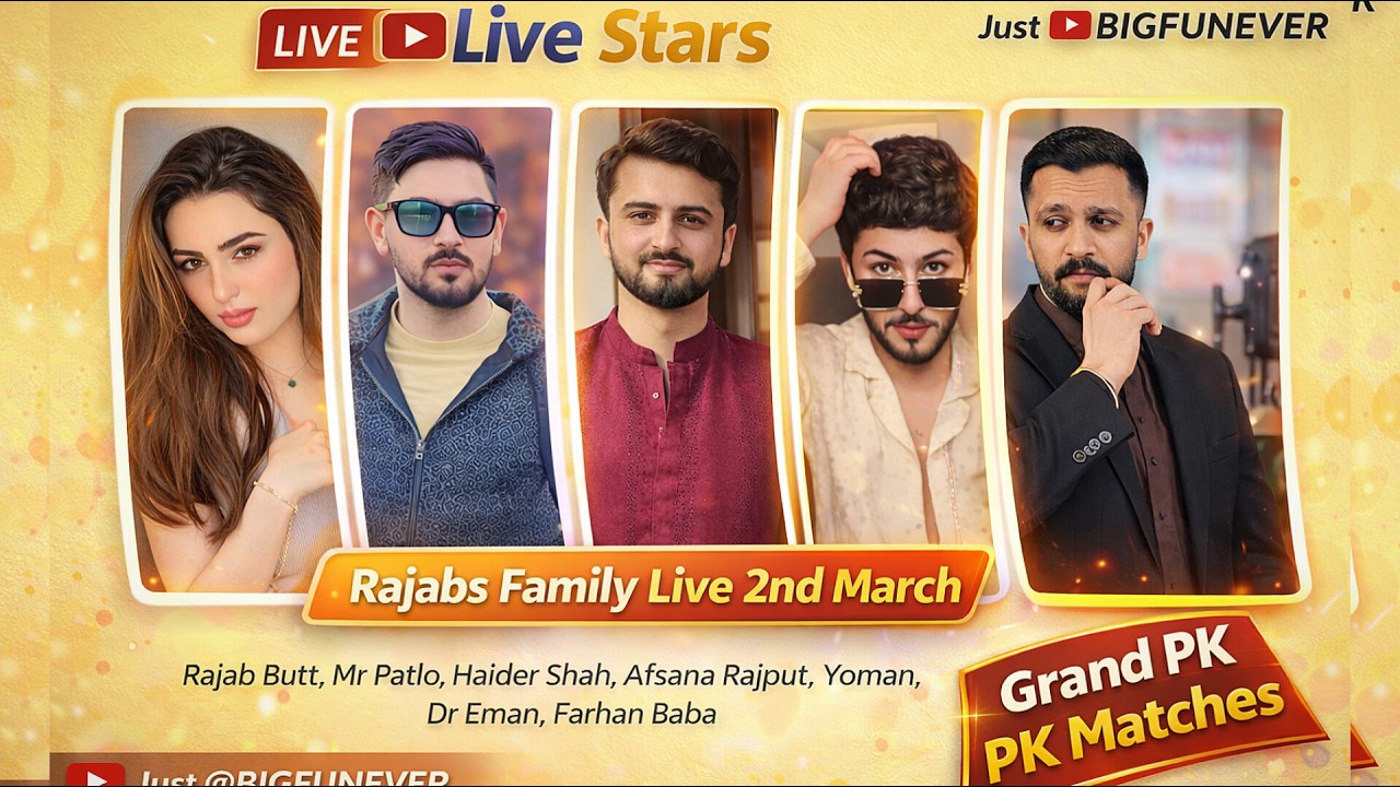RAJAB'S FAMILY LIVE 🔥 PK Battles with Mr Pattlo & Haider Shah | Huge Gifting & Non-Stop Fun 😍 2March