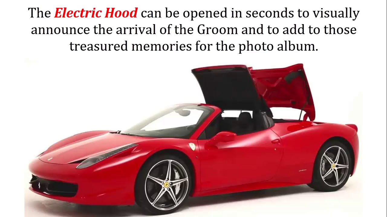 Ferrari Wedding Car Hire at Premier Carriage