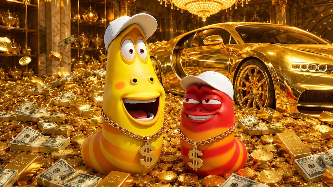 LARVA SEASON 2 EPISODE 90: Rich Kids 💸👑🛍️🚗💎COMEDY LARVA