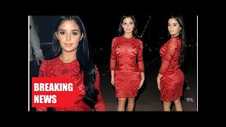 Breaking News-Demi roses showing off her curves in eye-popping red splash mini