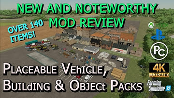 Placeable Vehicle Building and Objects Packs | Mod Review | Farming Simulator 22