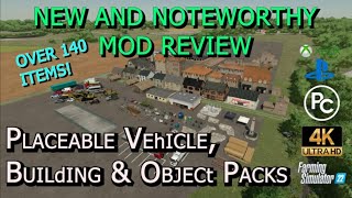 Placeable Vehicle Building and Objects Packs | Mod Review | Farming Simulator 22