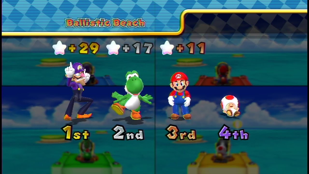 Mario Party 9 #45 Boo's Horror Castle (Waluigi Vs Mario Vs Yoshi Vs Toad)