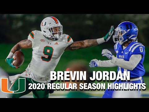 Brevin Jordan 2020 Regular Season Highlights | Miami TE