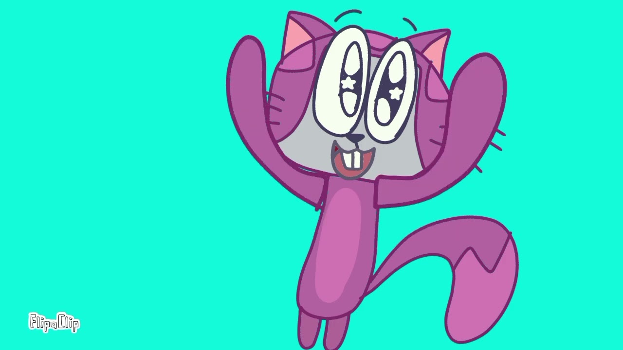 Rocky J. Squirrel Dancing Cat Light Blue Screen (Free To Use)