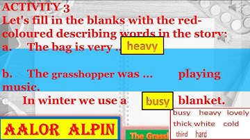 WBBPE Class Three Butterfly  The Grasshopper and the Ants Activities