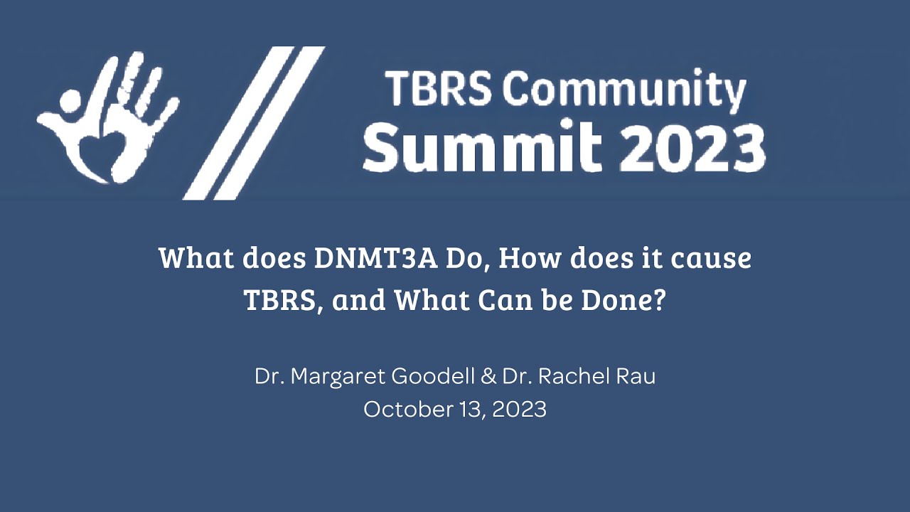 What does DNMT3A Do? How does it cause TBRS? What Can be Done? -Dr. Margaret Goodell, Dr. Rachel Rau