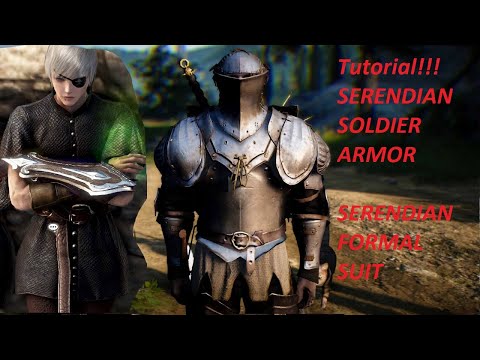 BDO SERENDIAN SOLDIER ARMOR And SERENDIAN FORMAL SUIT costume Tutorial How to Craft in Black Desert!