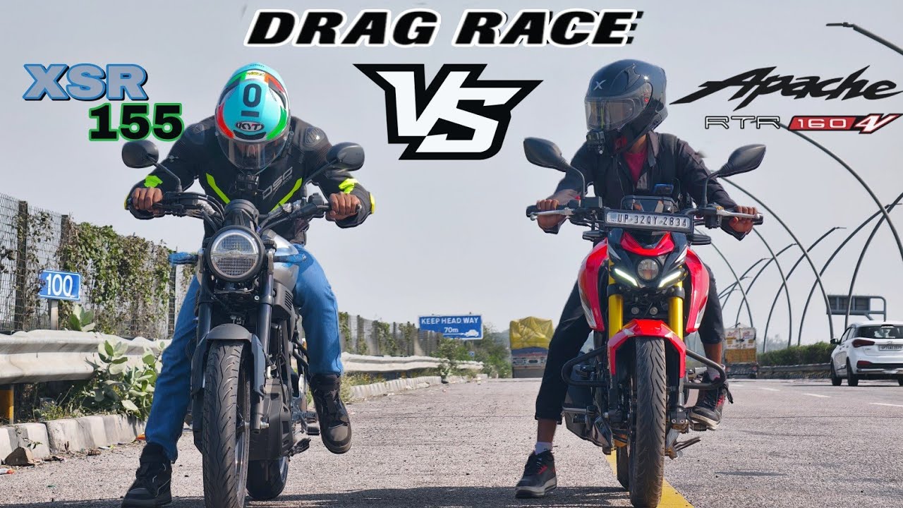 Yamaha XSR 155 vs New Apache RTR160 4v | Drag Race showdown —·