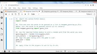 Hangman Game in Python-Project Solution Part 1