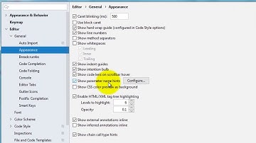 How to turn off parameter hints